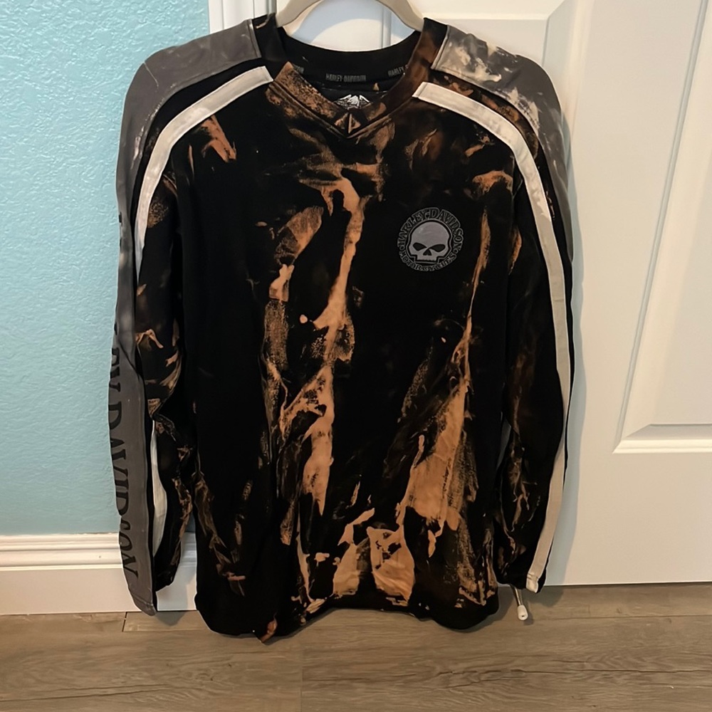 Custom Bleached Harley Davidson Crewneck